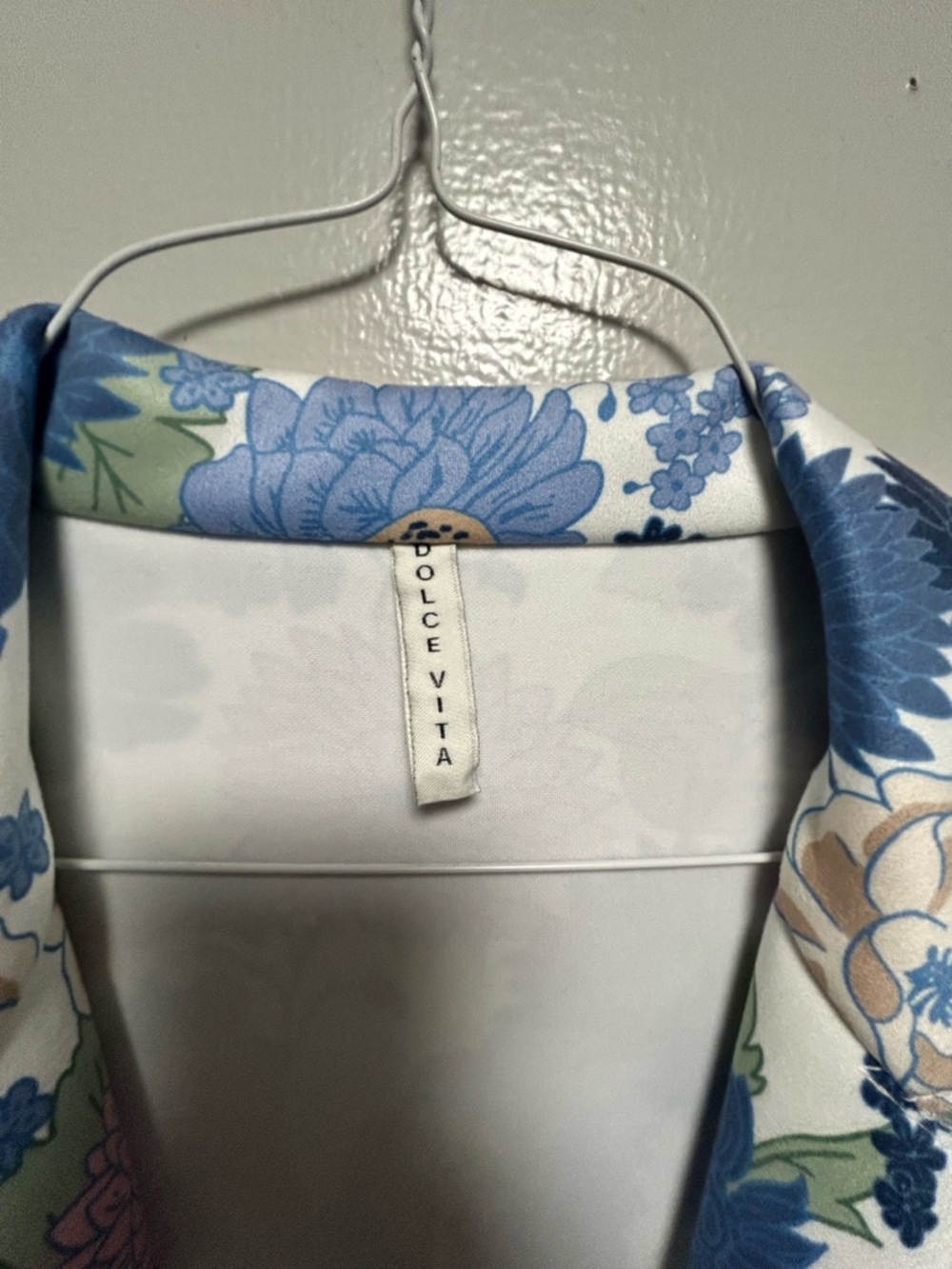 Dolce Vita Blue & Cream Floral Shirt Jacket